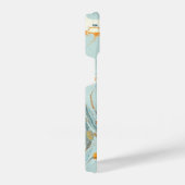 大理石およびグリッター抽象芸術 iPhoneケース (右側面)