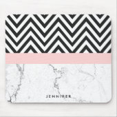 大理石およびシェブロン マウスパッド (正面)