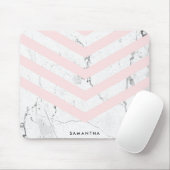 大理石およびシェブロン マウスパッド (マウス)