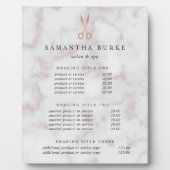 大理石およびバラ金ゴールドサロン価格/サービス表示 フォトプラーク (正面)