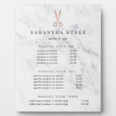 大理石およびバラ金ゴールドサロン価格/サービス表示 フォトプラーク (正面)