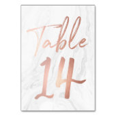 大理石およびバラ金ゴールドスクリプト | 表番号カード14 テーブルナンバー (裏面)