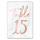大理石およびバラ金ゴールドスクリプト | 表番号カード15 テーブルナンバー (裏面)