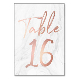 大理石およびバラ金ゴールドスクリプト | 表番号カード16 テーブルナンバー