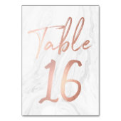 大理石およびバラ金ゴールドスクリプト | 表番号カード16 テーブルナンバー (裏面)
