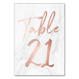 大理石およびバラ金ゴールドスクリプト | 表番号カード21 テーブルナンバー