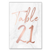大理石およびバラ金ゴールドスクリプト | 表番号カード21 テーブルナンバー (裏面)