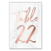 大理石およびバラ金ゴールドスクリプト | 表番号カード22 テーブルナンバー (裏面)