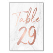 大理石およびバラ金ゴールドスクリプト | 表番号カード29 テーブルナンバー (裏面)