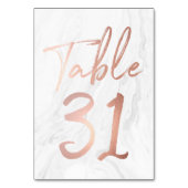 大理石およびバラ金ゴールドスクリプト | 表番号カード31 テーブルナンバー (裏面)