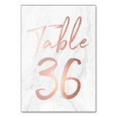 大理石およびバラ金ゴールドスクリプト | 表番号カード36 テーブルナンバー (裏面)