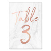 大理石およびバラ金ゴールドスクリプト | 表番号カード3 テーブルナンバー (裏面)