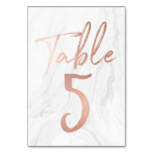 大理石およびバラ金ゴールドスクリプト | 表番号カード5 テーブルナンバー (裏面)