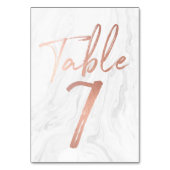 大理石およびバラ金ゴールドスクリプト | 表番号カード7 テーブルナンバー (裏面)