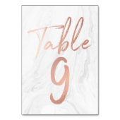 大理石およびバラ金ゴールドスクリプト | 表番号カード9 テーブルナンバー (裏面)