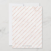 大理石およびバラ金ゴールドフレーム |除モダン職パーティー 招待状 (裏面)