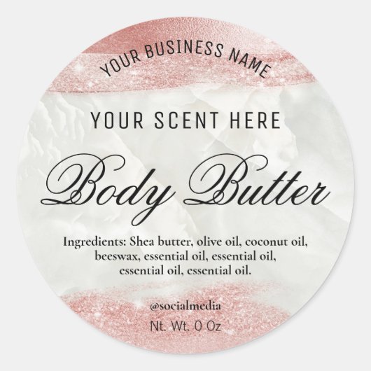 大理石およびバラ金ゴールドラベル ラウンドシール (正面)