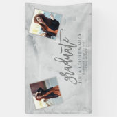 大理石およびバラ金ゴールド卒業アナウンス 横断幕 (縦)