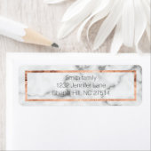 大理石およびバラ金ゴールド差出人住所ラベル ラベル (インサイチュ)