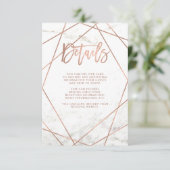 大理石およびフェイクバラ金ゴールドジオメトリックゲスト詳細 エンクロージャーカード (スタンド正面)