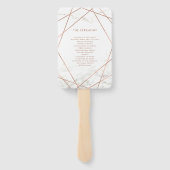 大理石およびフェイクバラ金ゴールドジオメト結婚リ ハンドファン (裏面)