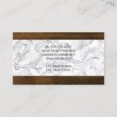 大理石および木製トリム 名刺 (裏面)