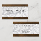 大理石および木製トリム 名刺 (正面/裏面)