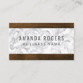 大理石および木製トリム 名刺 (正面)