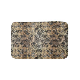 大理石および金ゴールドの幾何学的パターン バスマット