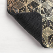 大理石および金ゴールドの幾何学的パターン マウスパッド (コーナー)