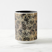 大理石および金ゴールドの幾何学的パターン マグカップ (中央)