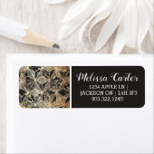 大理石および金ゴールドの幾何学的パターン ラベル (インサイチュ)