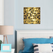 大理石および金ゴールドの幾何学的パターン 箔ポスター (インサイチュ (寝室))