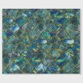 大理石および金ゴールドの東洋パターン ラッピングペーパー (フラット)