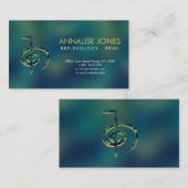 大理石および金ゴールドのChoku Reiを直す霊気 名刺 (正面/裏面)