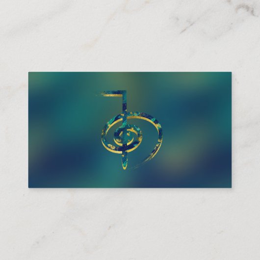 大理石および金ゴールドのChoku Reiを直す霊気 名刺 (裏面)