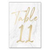 大理石および金ゴールドスクリプト | 表番号カード11 テーブルナンバー (裏面)