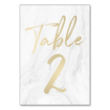 大理石および金ゴールドスクリプト | 表番号カード2