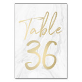 大理石および金ゴールドスクリプト | 表番号カード36 テーブルナンバー (裏面)