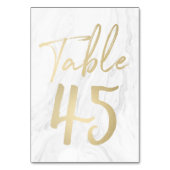大理石および金ゴールドスクリプト | 表番号カード45 テーブルナンバー (裏面)