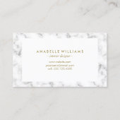 大理石および金ゴールドテクスチャ 名刺 (裏面)