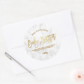 大理石および金ゴールド体バターラベル ラウンドシール (封筒)