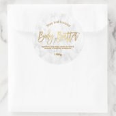 大理石および金ゴールド体バターラベル ラウンドシール (バッグ)