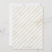 大理石および金ゴールド枠 |除モダン職パーティー 招待状 (裏面)