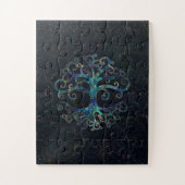 大理石および金ゴールド生命の樹 ジグソーパズル (縦)