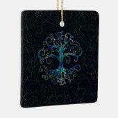 大理石および金ゴールド生命の樹 セラミックオーナメント (右)