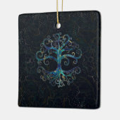 大理石および金ゴールド生命の樹 セラミックオーナメント (左)