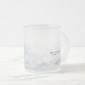 大理石お洒落透明のカスタマイズ可能な文字 フロストグラスマグカップ (正面右)