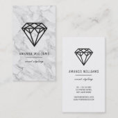 大理石が付いているダイヤモンド 名刺 (正面/裏面)