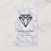 大理石が付いているダイヤモンド 名刺 (正面)